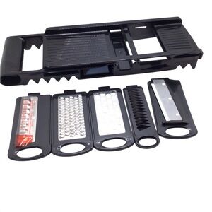 Simposh Mandolin Compact Multi Box 5 Blade Grater Slicer Shredder-Incomplete Set
